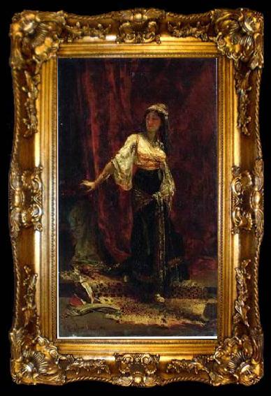 framed  unknow artist Arab or Arabic people and life. Orientalism oil paintings 615, ta009-2